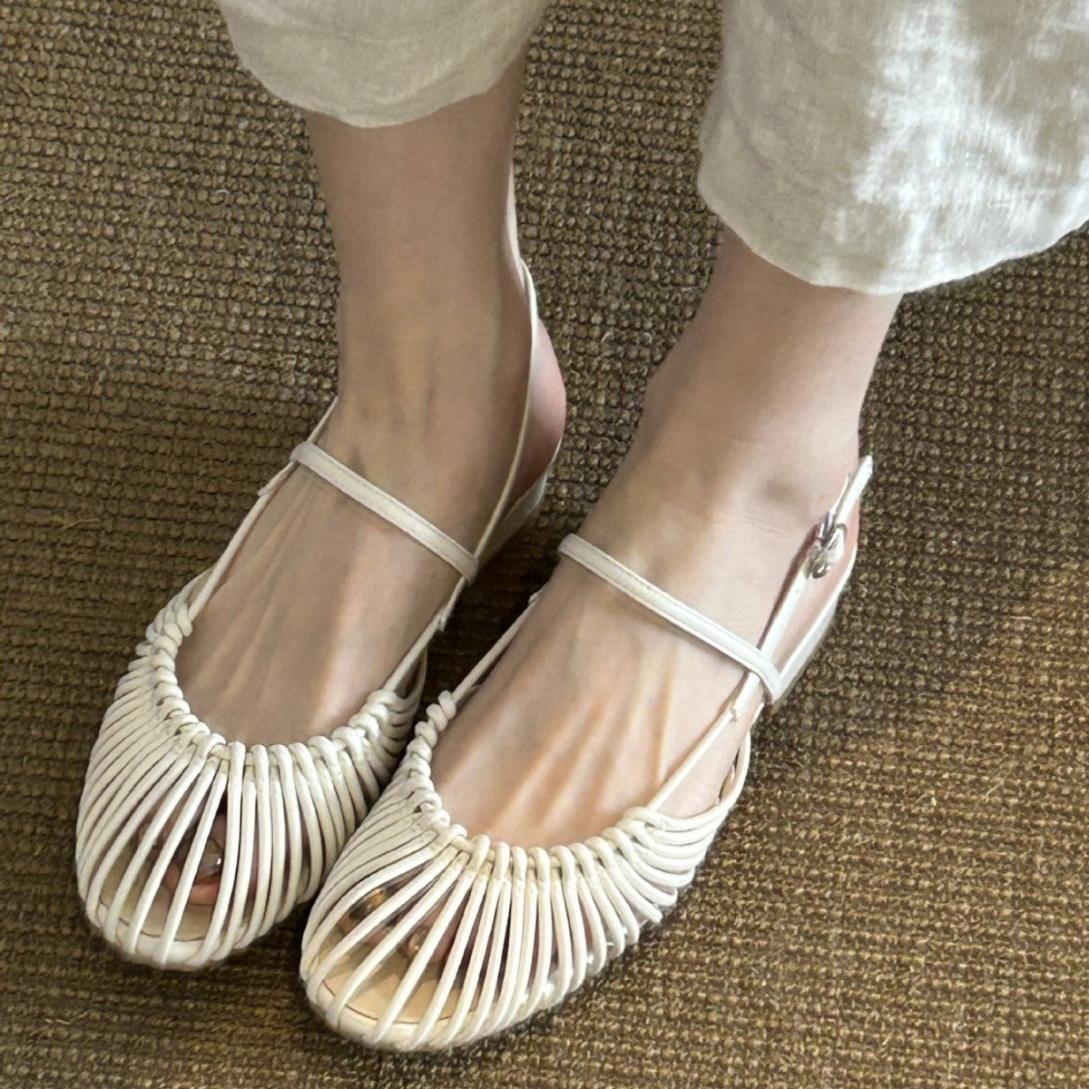 Damen Ballerinas mit stilvollem Streifenmuster und komfortabler Passform R&B