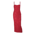 Damen elastisches Blumen-Bustier-Maxikleid R&B