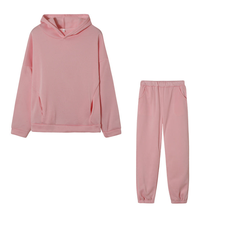 Damen lässiges Hoodie-Set mit elastischer Taillierung und praktischen Taschen R&B