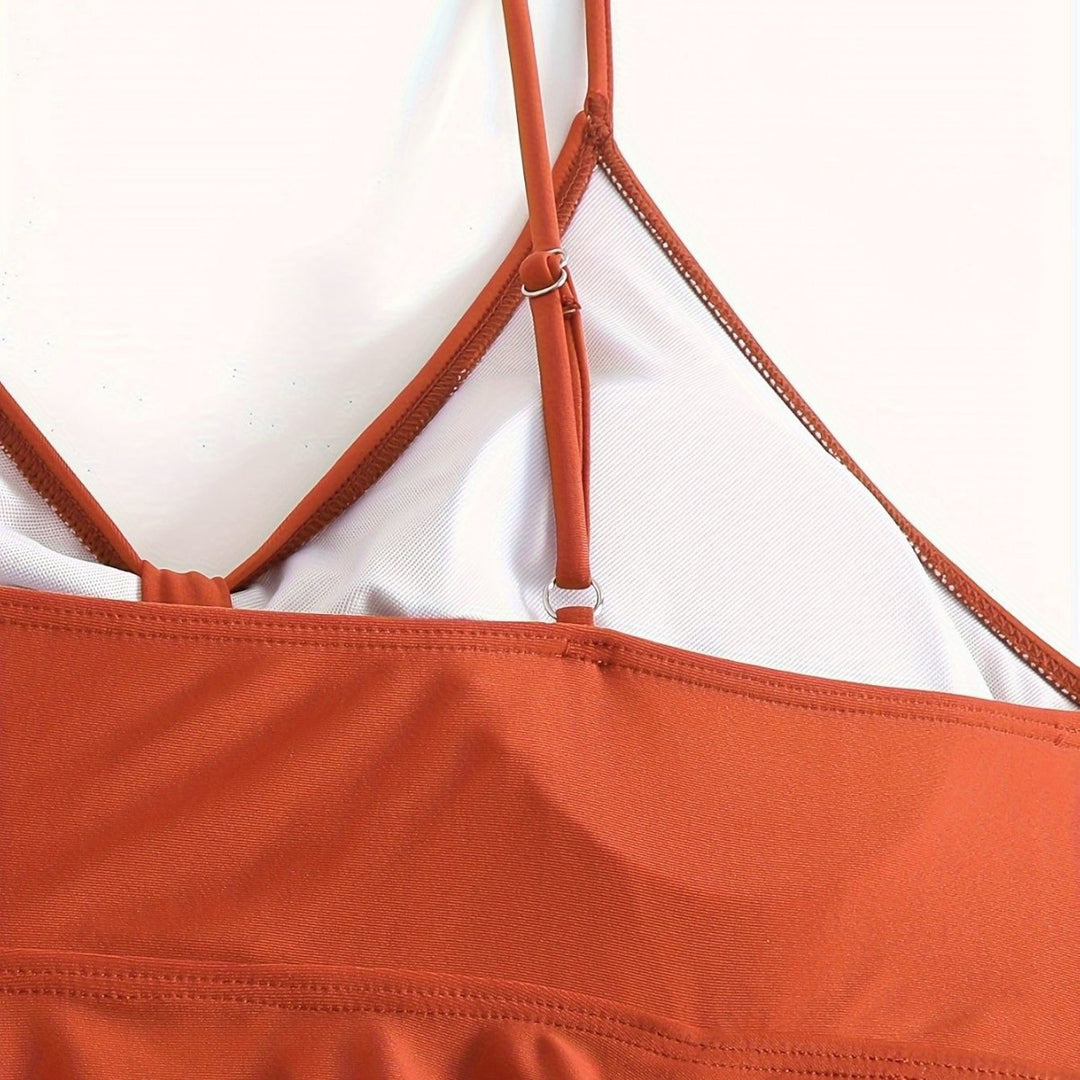 Damen Wickel-Bikini-Oberteil mit modischer Hose R&B
