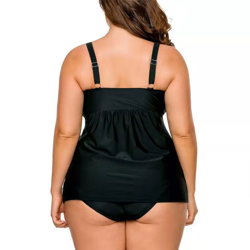 Damen Tankini-Badeanzug mit schmeichelndem Schnitt und verstellbaren Trägern R&B