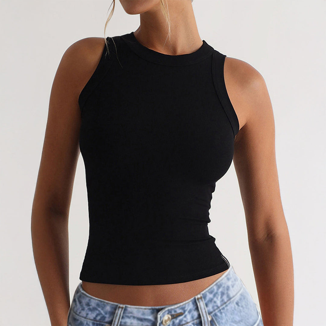 Damen Sportliches Ripp-Trägershirt R&B