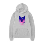 Damen Kapuzenpullover mit künstlerischem Katzenmotiv und bequemer Passform