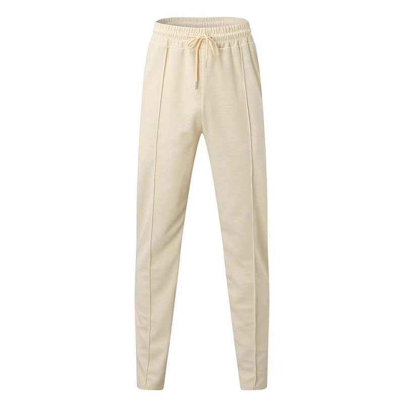 Damen elastische Freizeithose mit moderner Waffle-Textur R&B