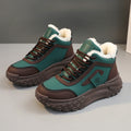 Damen modische Hochschnitt Sneakers mit warmem Futter und rutschfester Sohle R&B