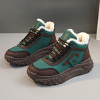 Damen modische Hochschnitt Sneakers mit warmem Futter und rutschfester Sohle R&B