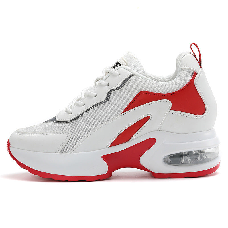 Damen nan luftgepolsterte Plateau-Sneaker mit sichtbarer Fersenluftkapsel und atmungsaktivem Mesh R&B