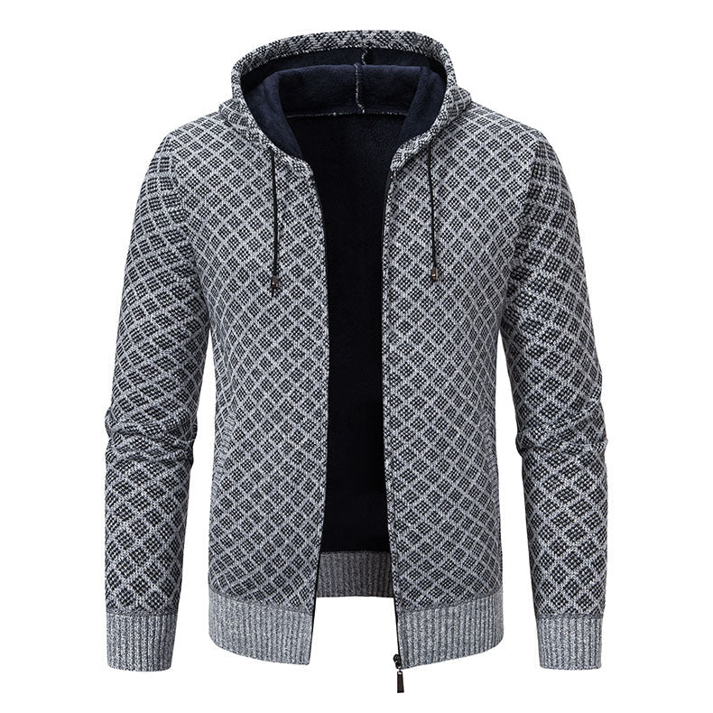 Herren Kapuzenjacke mit strukturiertem Design und eleganten Akzenten