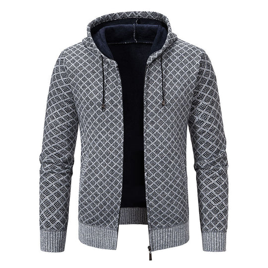 Herren Kapuzenjacke mit strukturiertem Design und eleganten Akzenten R&B
