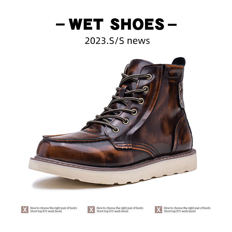 Damen Modische Arbeitsstiefel mit strapazierfähigem Obermaterial und rutschfester Sohle R&B