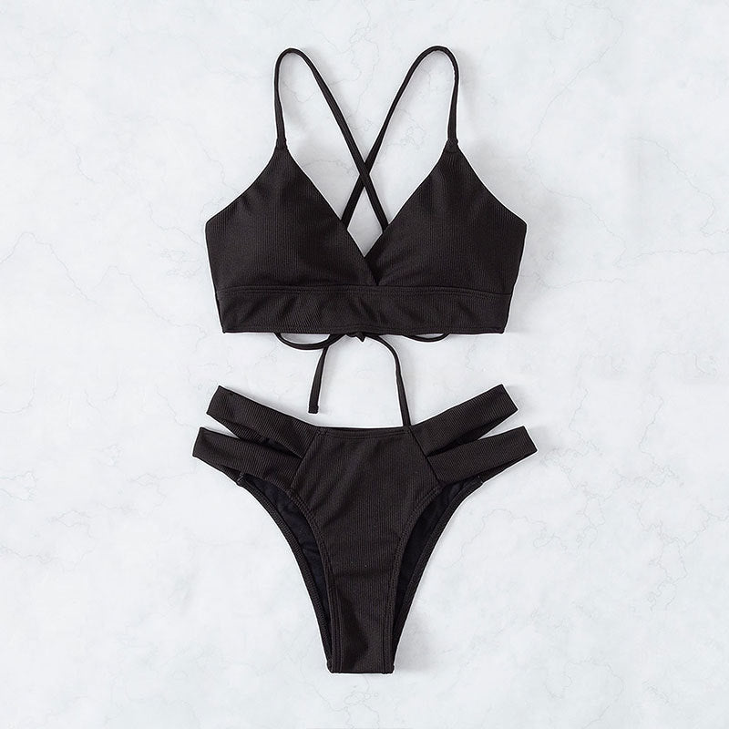 Damen Bikini-Set mit raffinierten Rückenschnürungen