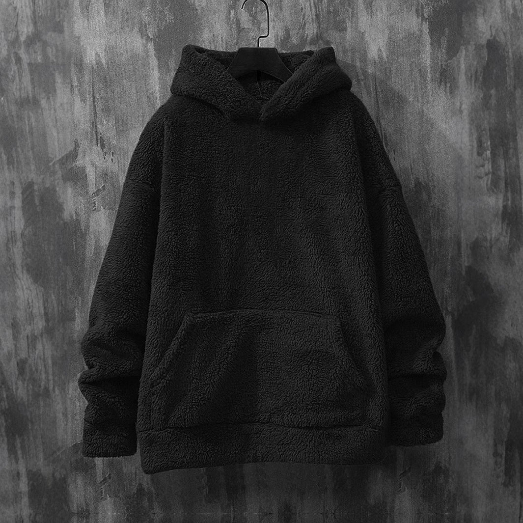 Damen kuscheliger Fleece-Hoodie mit Kängurutasche und Kapuze R&B