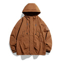 Damen lässige Outdoor-Jacke mit verstellbarem Kapuzensystem und funktionalen Taschen
