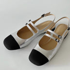 Damen Sling-Ballerinas mit dekorativen Schnallen R&B