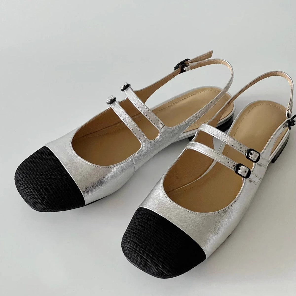 Damen Sling-Ballerinas mit dekorativen Schnallen R&B