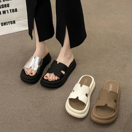 Damen moderne Pantoletten mit offener Ferse und trendigem Design R&B