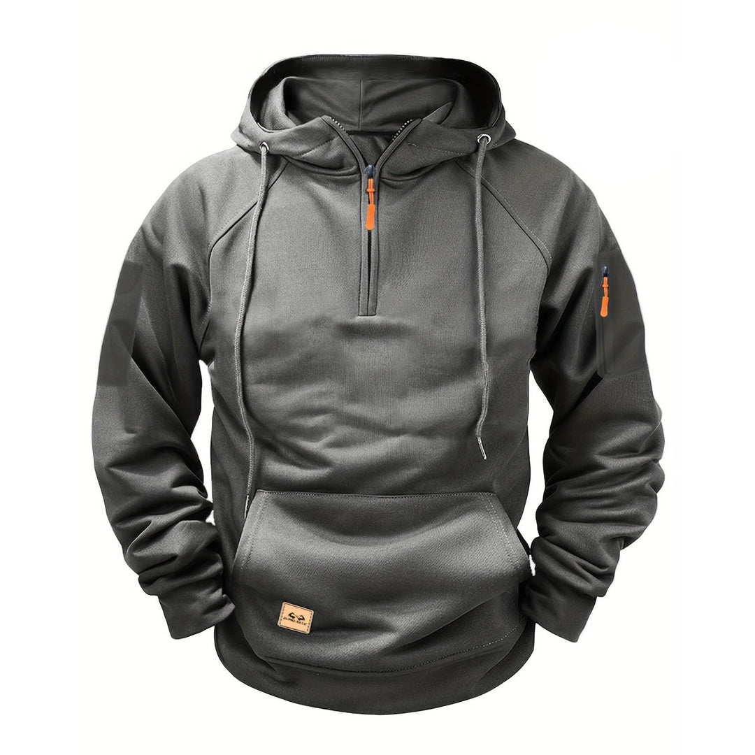 Herren sportlicher Kapuzenpullover mit praktischem Reißverschluss R&B