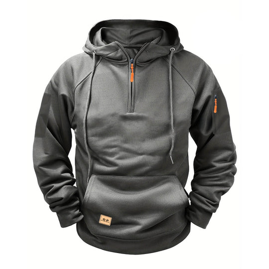 Herren sportlicher Kapuzenpullover mit praktischem Reißverschluss R&B