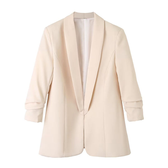 Damen elegante Blazerjacke mit modischem Schnitt und praktischen Taschen R&B