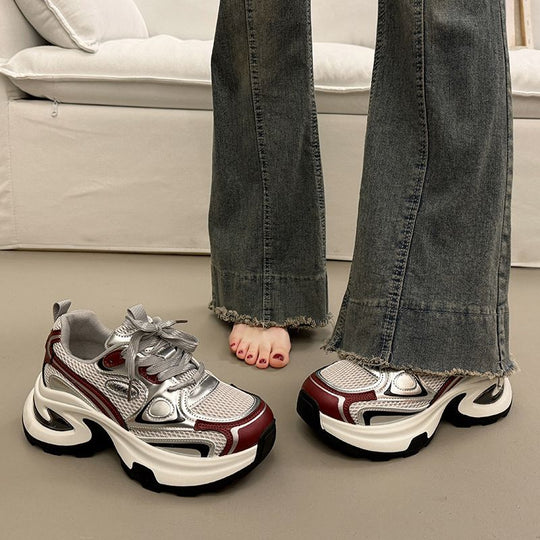 Damen Chunky Sneakers mit ergonomischer Dämpfung und sportlichem Design R&B