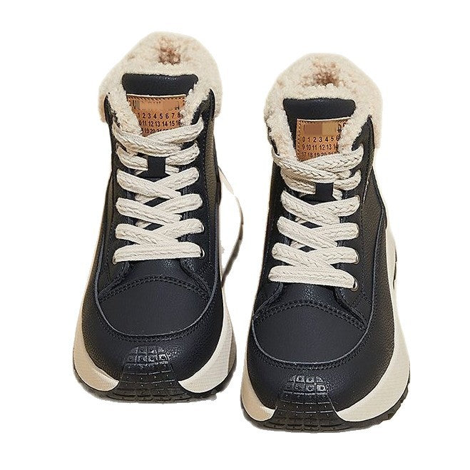 Damen warme Winterboots mit dickem Fleece-Futter und rutschfester Profilsohle R&B