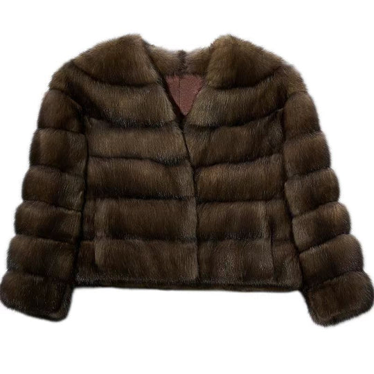Damen Luxus Kunstpelzjacke R&B