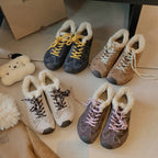 Damen Sportliche Winter-Sneaker mit kuscheligem Kunstfellkragen und rutschfester Sohle R&B