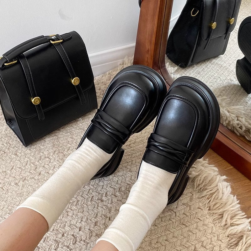 Damen Elegante Leder-Loafers mit klassischem Design und bequemer Sohle R&B