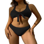 Damen Badeanzug im stilvollen Crop-Top Design mit Knotendetail R&B