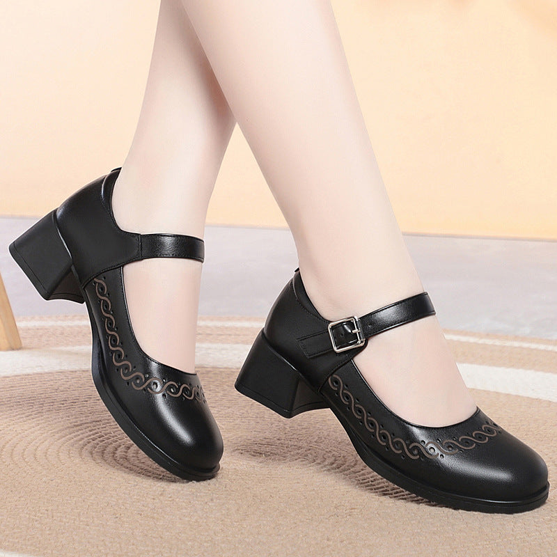 Damen Ballerinas mit verstellbarem Riemen und dekorativem Schnitt R&B