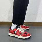 Damen Sportliche Sneakers mit auffälliger Sternenapplikation und robustem Profil