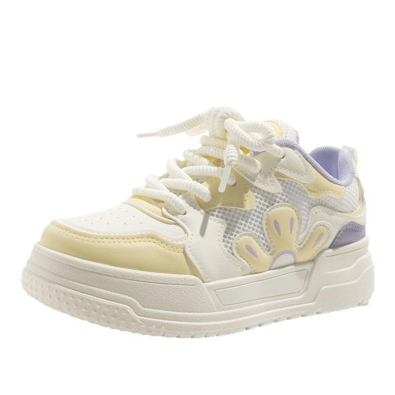 Damen Sportliche Sneakers mit floralem Design und atmungsaktiver Mesh-Oberfläche R&B