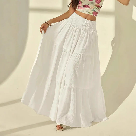 Damen Maxi-Rock mit voluminösem Schichten-Design R&B