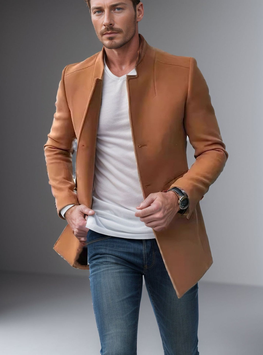Herren modischer Steppblazer R&B