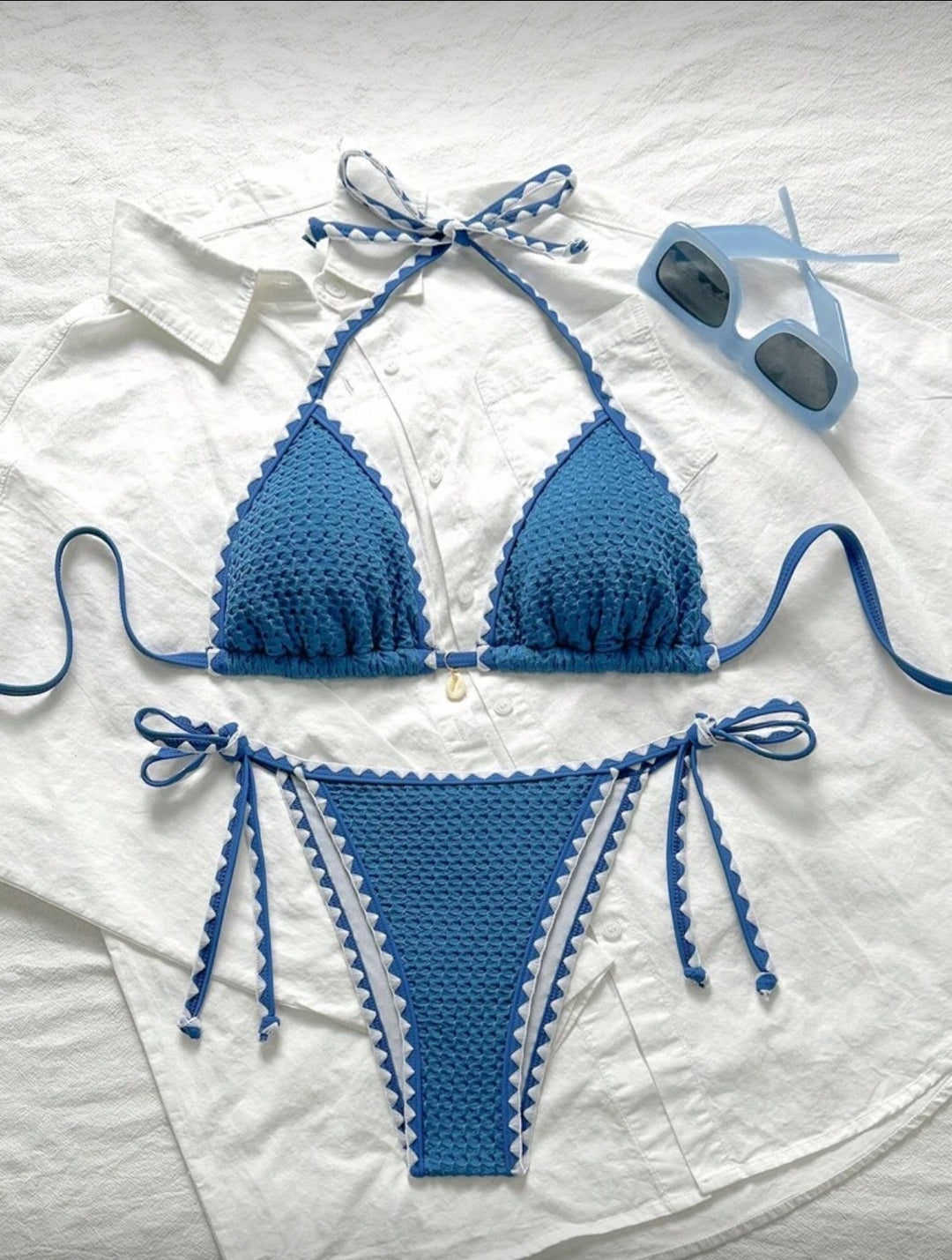 Damen Triangel-Bikini mit Volants R&B