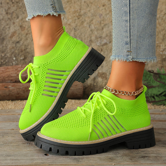 Damen Sportliche Strick-Sneaker mit rutschfester Sohle R&B