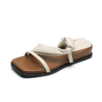 Damen elegante Slide-Sandalen mit modischem Riemendesign und komfortablem Fußbett