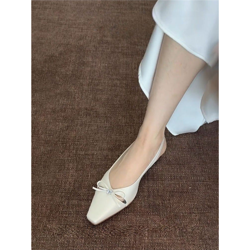 Damen Slingback Ballerinas mit zierlichem Schleifendetail R&B