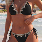 Damen Triangel-Bikini mit verspieltem Muschel-Dekor R&B