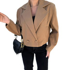 Damen schicke taillierte Blazerjacke mit doppelter Knopfleiste R&B