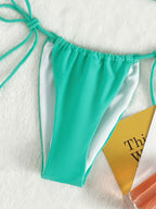 Damen Triangel-Bikini mit raffinierten Knotendetails