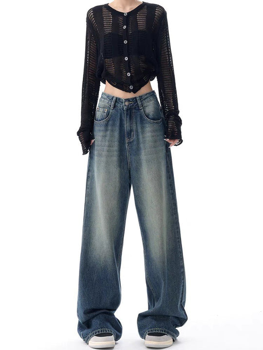 Damen Modische und luftige Strickjacke mit Knopfleiste R&B