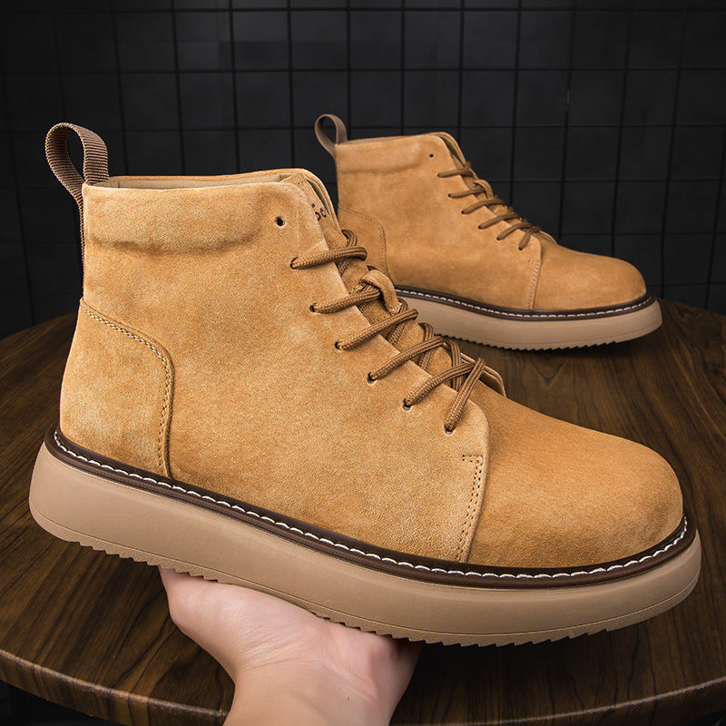 Damen Schnürboots aus hochwertigem Wildleder mit rutschfester Sohle