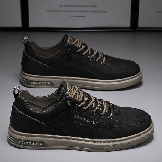 Damen modische Sneakers aus hochwertigem Kunstleder mit dämpfenden Sohlen R&B