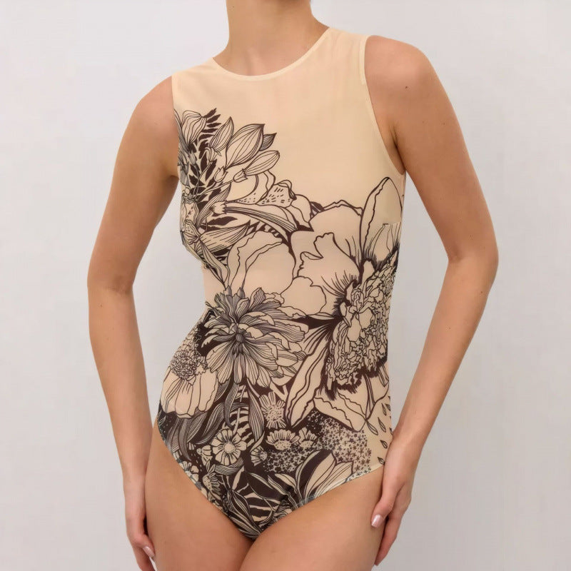 Damen Einteiliger Badeanzug im einzigartigen grafischen Design R&B