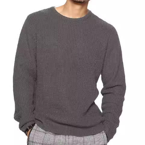 Herren Strukturierter Pullover mit Rundhalsausschnitt R&B