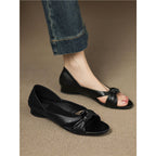 Damen elegante Knöchelriemen-Sandalen mit Schleifenverzierung R&B