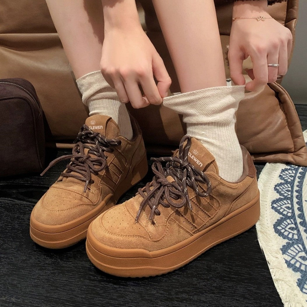 Damen Platform Sneakers mit modischem Design und bequemer Schnürung R&B