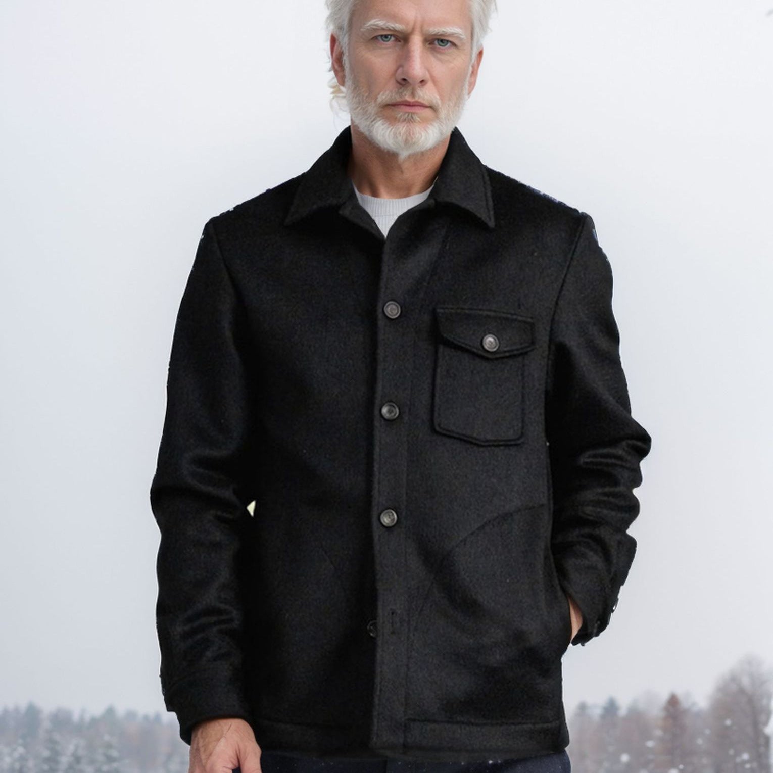 Herren Wolljacke mit praktischen Taschen R&B