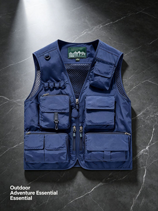 Unisex nan multifunktionale Outdoorweste mit zahlreichen Taschen und Netzfutter R&B